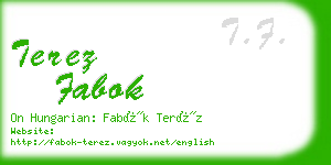 terez fabok business card